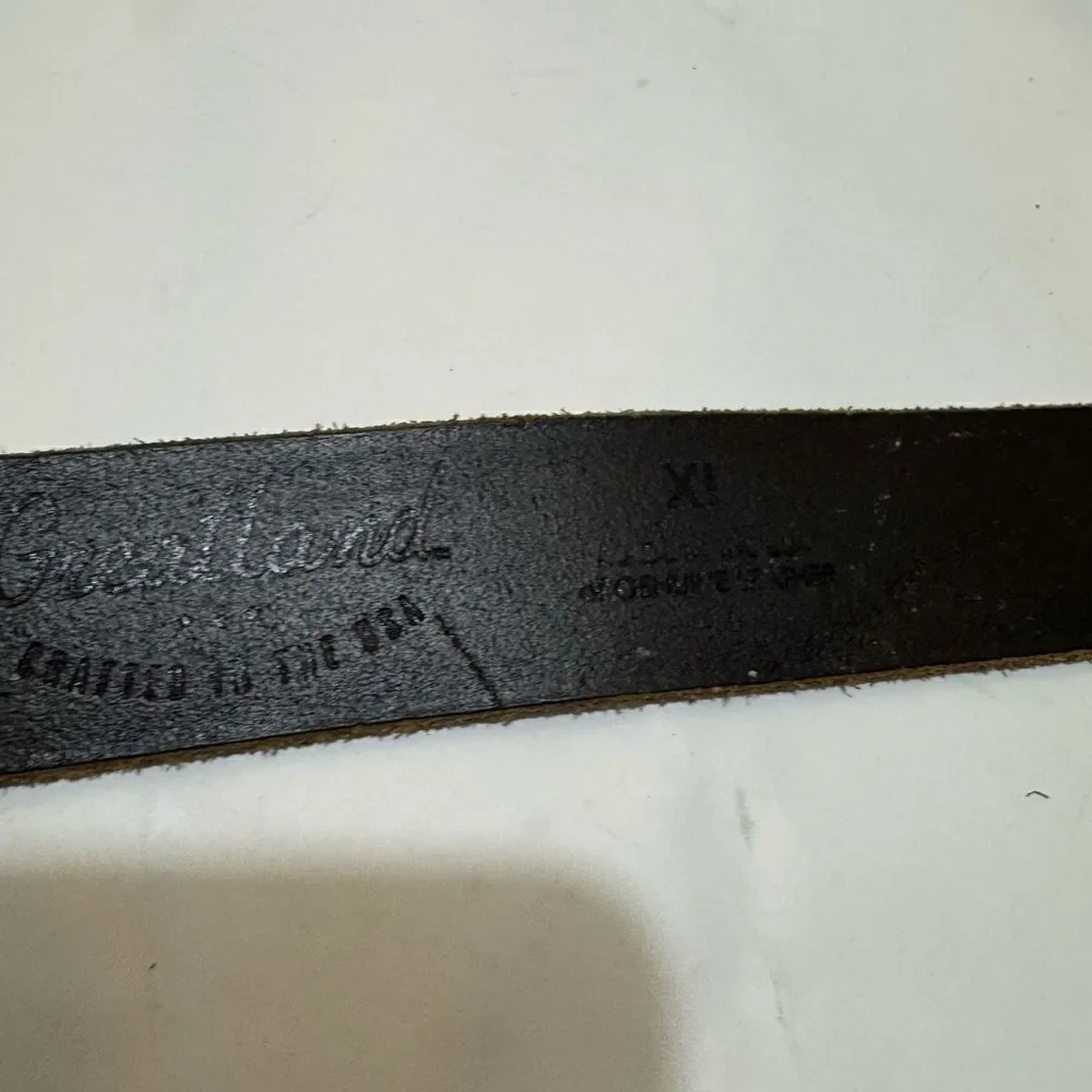 Vintage Greatland  mens genuine belt brown size XL